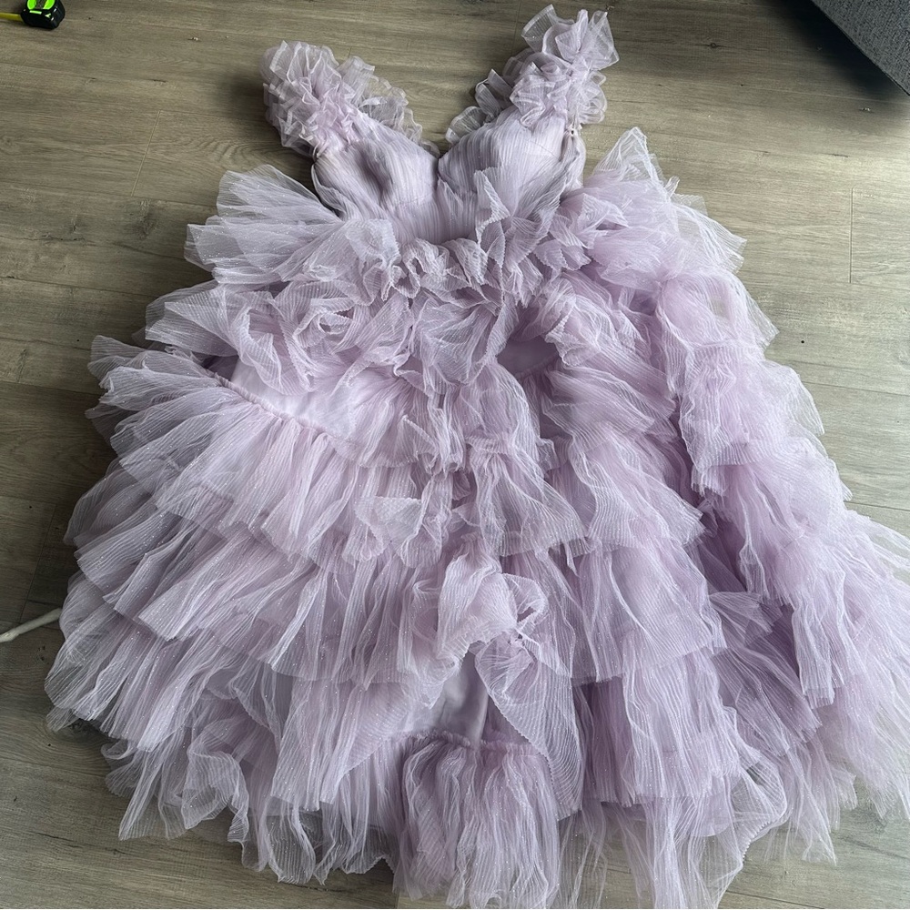 GUC AVA GOWNS lavender with glitter tulle formal dress - size Graceful